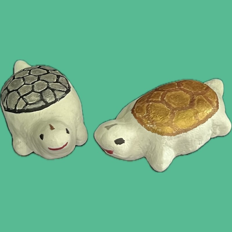 TORTOISE COUPLE Clay Pet Set Designed by Lucy Sao Wa Iao ANWA CLAY - Items for Display - Clay Multicolor