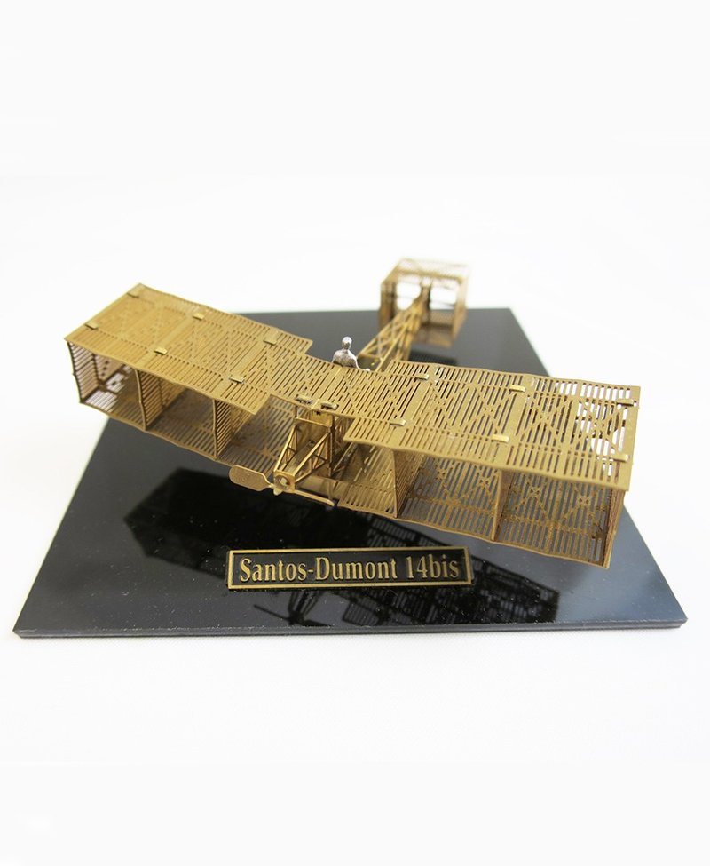 日本Aerobase金屬蝕刻模型飛機Santos Dumont 14bit黃銅版(1/160) - 其他 - 其他金屬 咖啡色