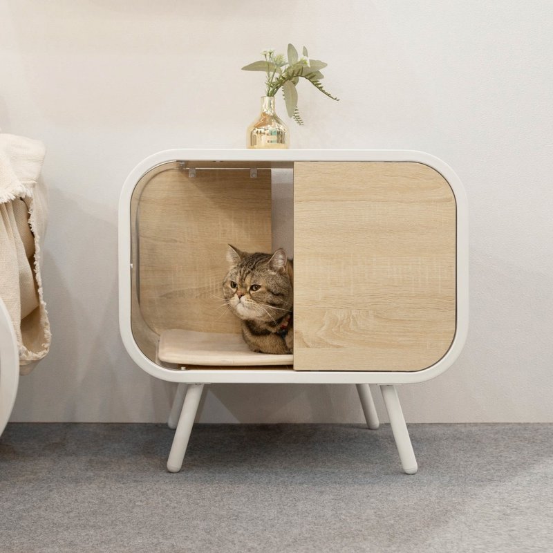 Cat Side Table Beam-White - เฟอร์นิเจอร์อื่น ๆ - โลหะ สีกากี