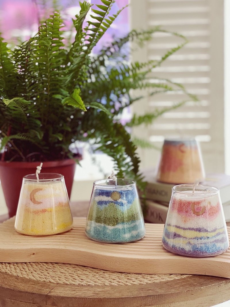Sand painting scented candles / cultural and creative hand-made experience - Candles/Fragrances - Wax 