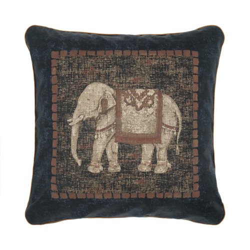ANDARI 安得利 泰國 抱枕/枕套 Traditional Elephant Linen - Black