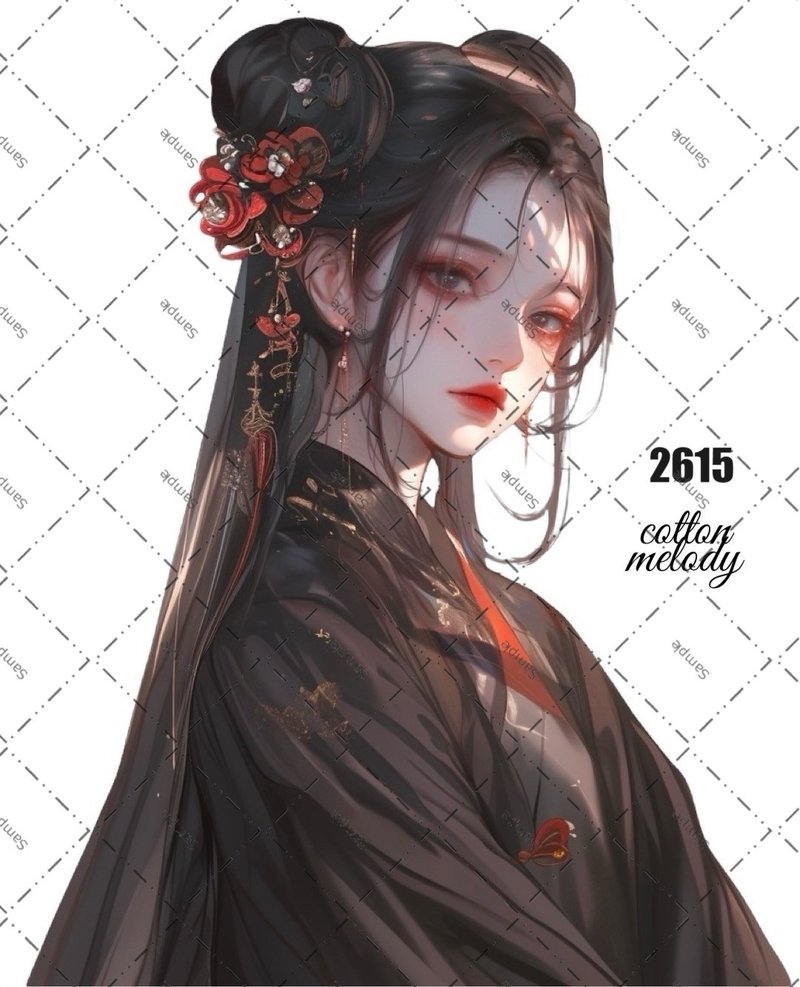 original sticker no.2615 人物ステッカー オリジナルステッカー オリジナル人物ステッカー 装飾ステッカー cotton melody - 貼紙 - 紙 