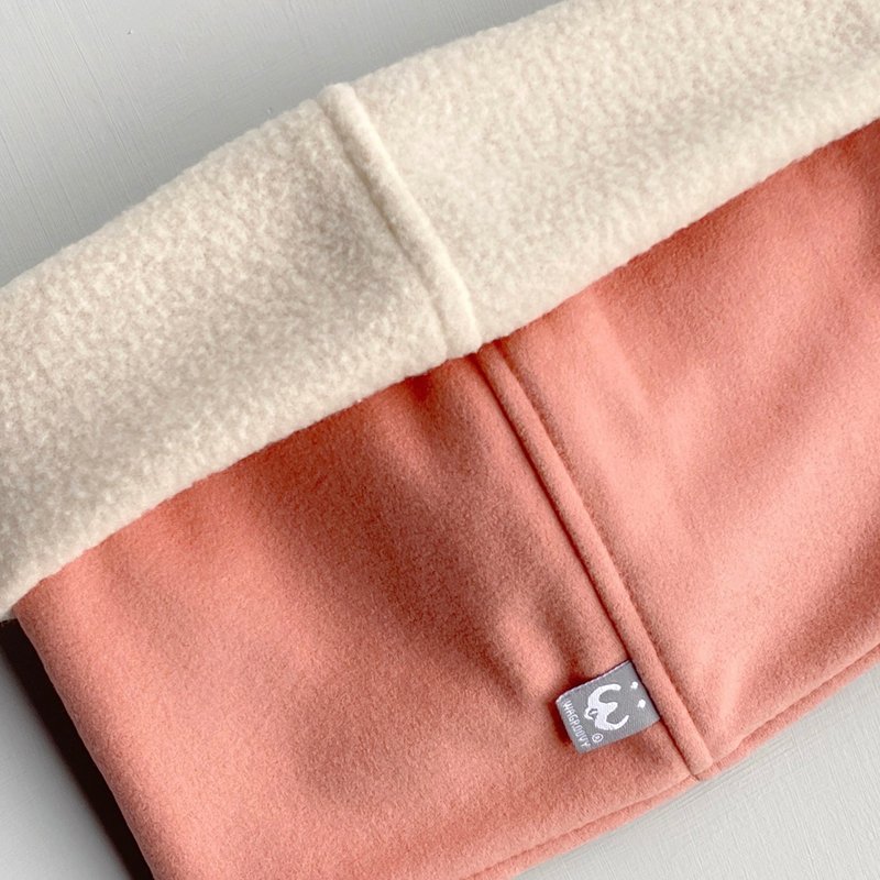 Dual-purpose warm hat sleeve scarf (coral pink)_Nec3_fur boy keeps warm/easy to use/comfortable material - ชุดสัตว์เลี้ยง - วัสดุอื่นๆ 