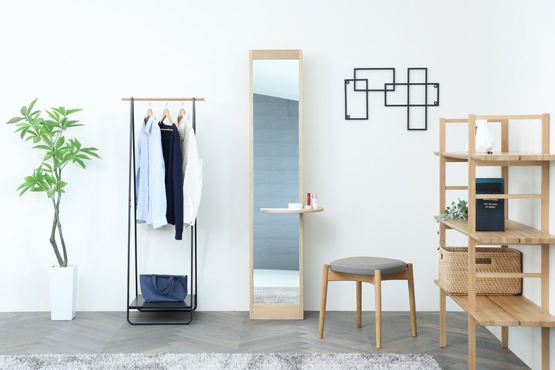 旭川家具 匠工藝 MIRROR DRESSER - 彩妝刷具/鏡子/梳子 - 木頭 咖啡色