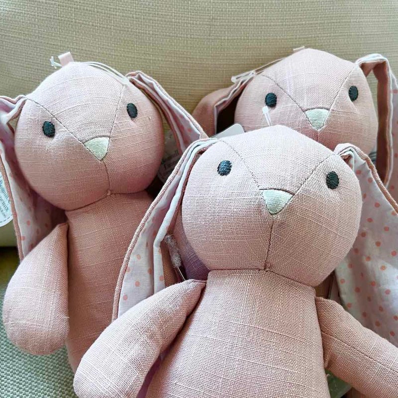 北歐 瑞典 Teddykompaniet Elina棉麻兔兔 (霧粉) - 寶寶/兒童玩具/玩偶 - 棉．麻 