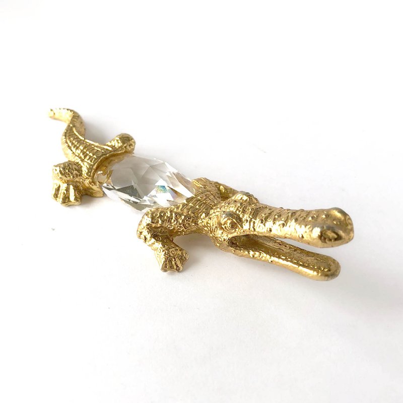 台灣施華洛世奇鱷魚飾品 / 鍍金 / 水晶 - 其他 - 其他金屬 金色