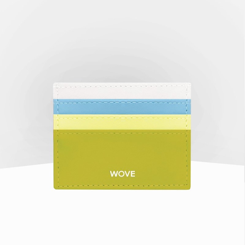 WOVE - Card Holder สีสลับ สี Meadow กระเป๋าใส่บัตร มีช่องกลาง - อื่นๆ - หนังเทียม สีเขียว