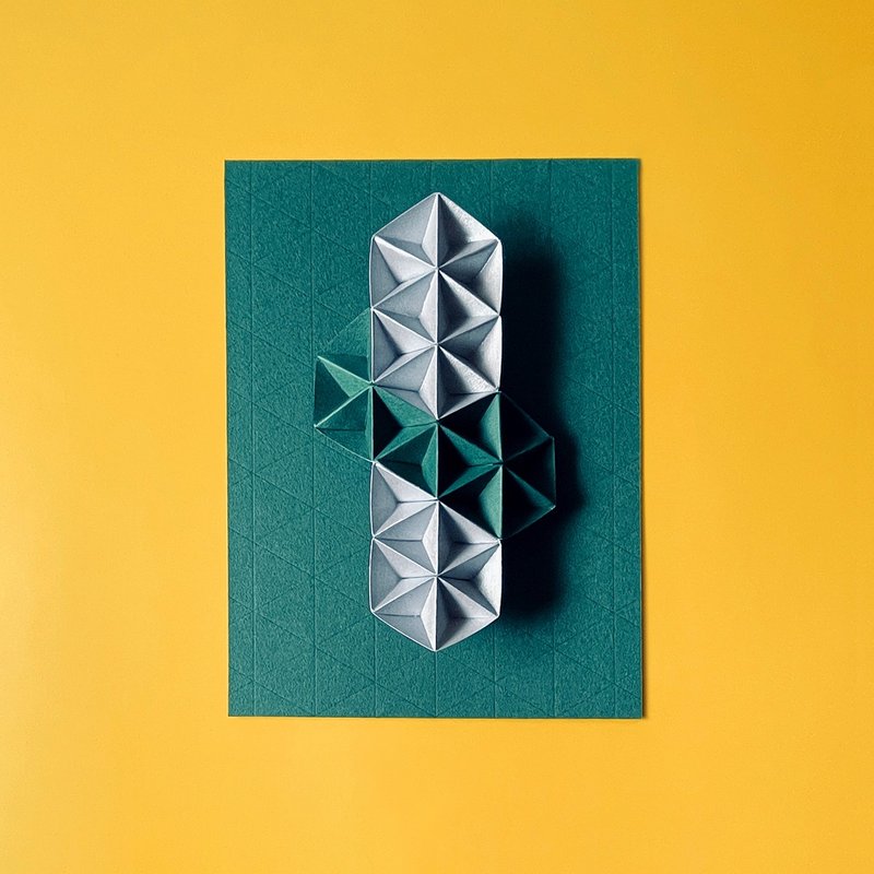 【風格掛飾】浮動的維度 | cross | 綠銀款 - 擺飾/家飾品 - 紙 綠色