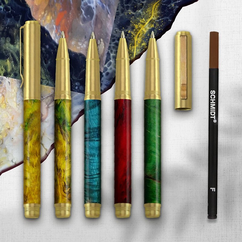 [Graduation Gift] IWI Handscript Ballpoint Pen-Artist Series #Free Engraving - Rollerball Pens - Copper & Brass 