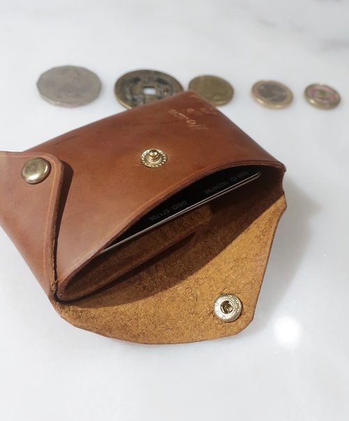 Small leather handmade coin purse - Shop Vintage Leather Spting Leather  Goods - Pinkoi