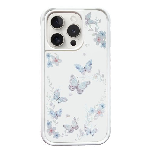 COMPLE MagSafe 感應式卡槽防摔殼 白蝴蝶 For iPhone