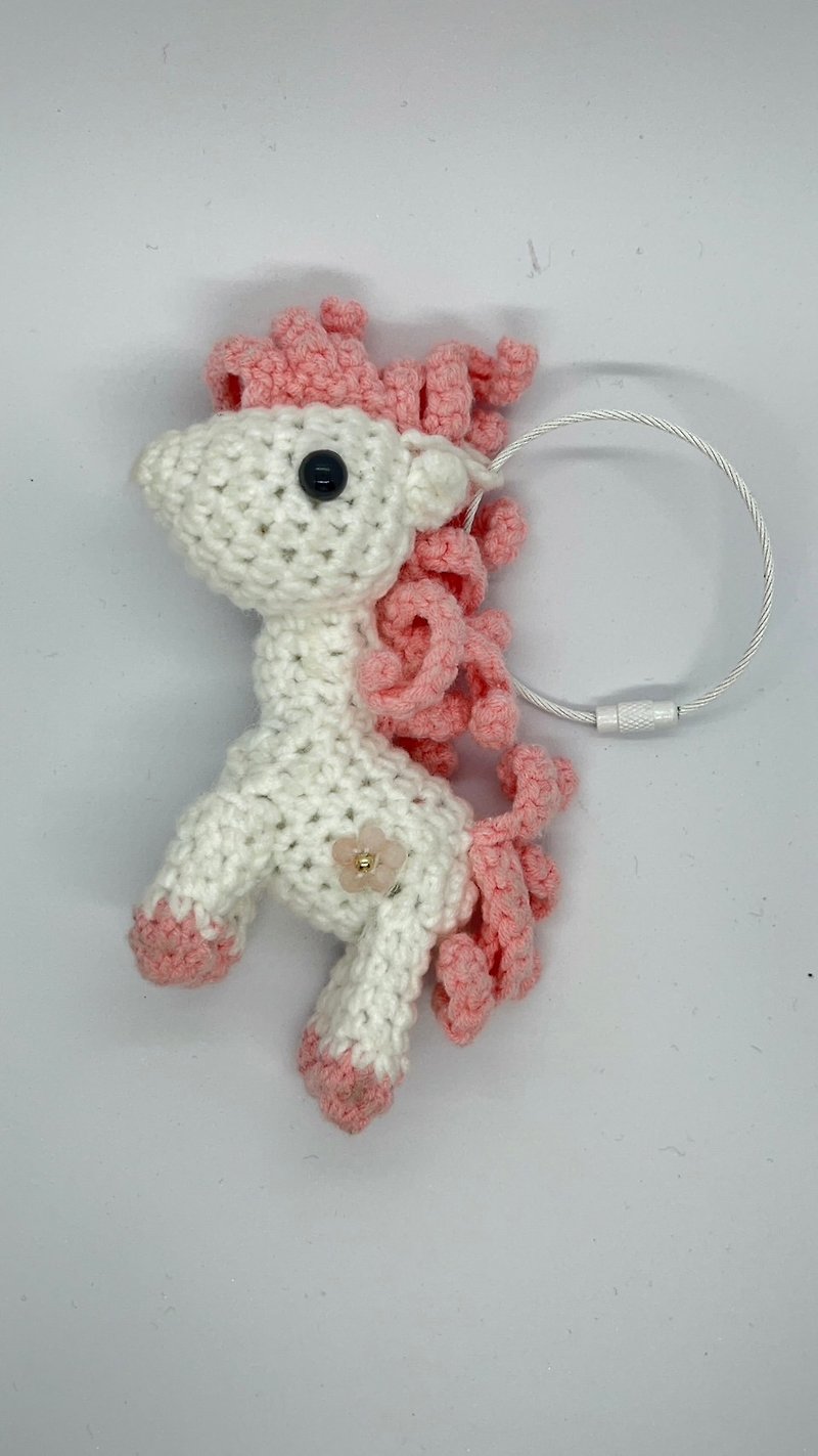 Braided small object X pink pony - Charms - Polyester White