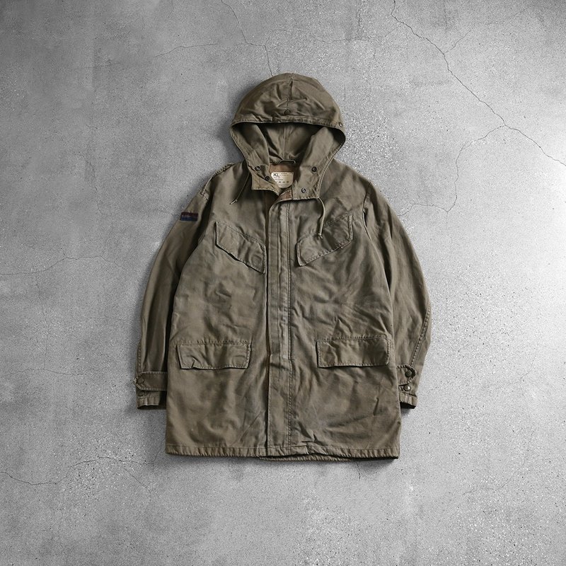 荷蘭公發野戰Parka / 古著軍裝、軍裝外套、古著外套、軍裝穿搭 - 男夾克/外套 - 防水材質 綠色