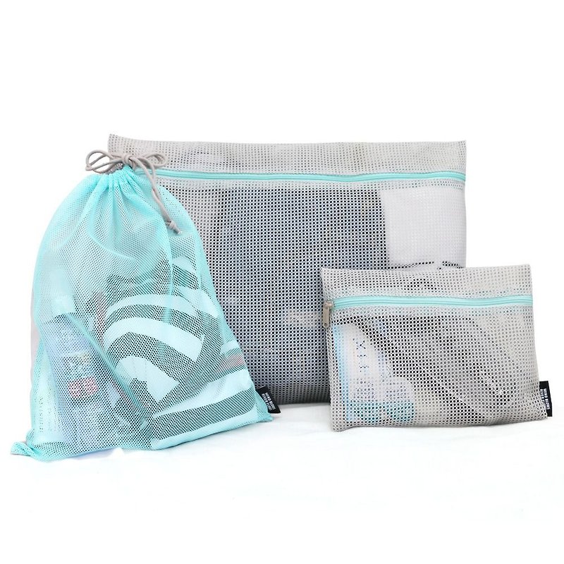 ICONIC Wind and Sun Travel Grid Storage Bag Set (4 in) V2-Galaxy Grey, ICO84211 - Travel Kits & Cases - Nylon Gray