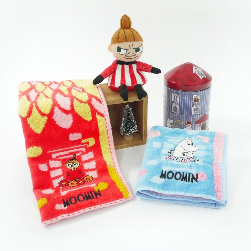 日本丸真│Moomin 方巾鐵盒小屋 - 毛巾/浴巾 - 棉．麻 