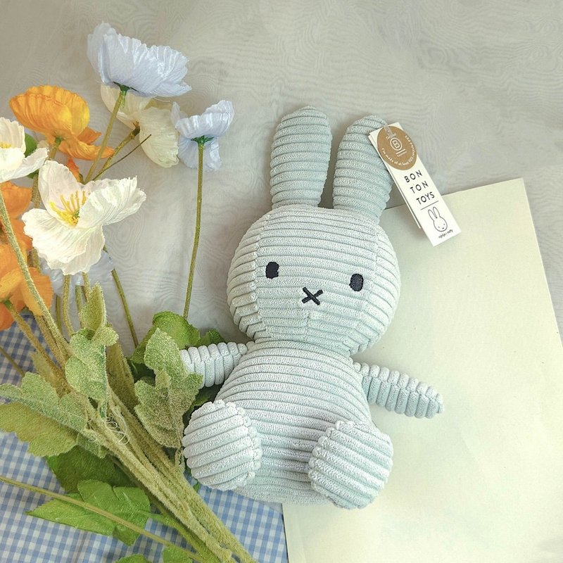 BON TON TOYS Miffy米菲兔ECO燈芯絨填充玩偶-柔玉綠 23cm - 玩偶/公仔 - 聚酯纖維 綠色