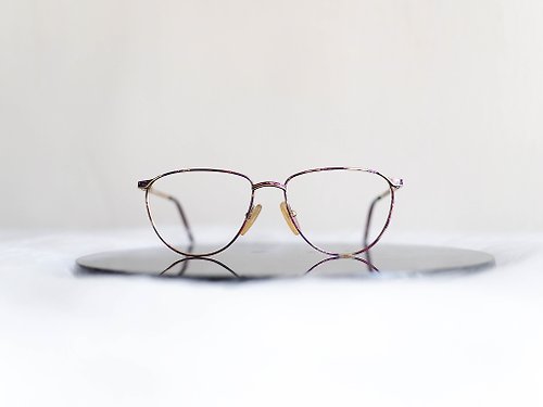 河水山 河水山 - 東京碎點紫日青春之時 金絲雕花鏡橢圓框眼鏡 / glasses