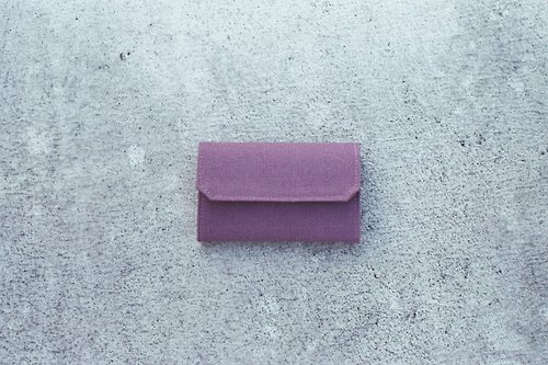 1983ER 紫色 帆布可水洗紙 零錢包/卡片夾 輕量錢包純素 超輕量40g 附盒