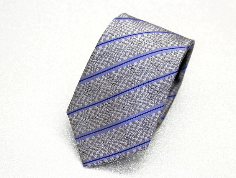Mysterious geometric pattern tie gray - Ties & Tie Clips - Silk 