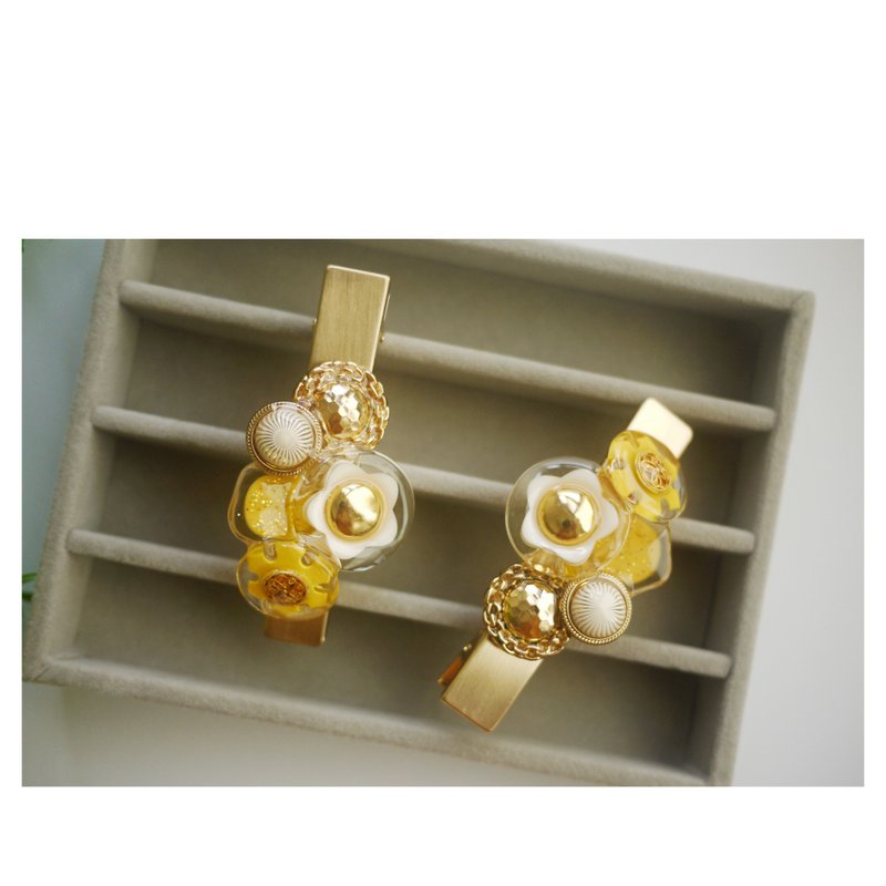 Early summer in goose yellow | duckbill clip | hair clip - เครื่องประดับผม - วัสดุอื่นๆ หลากหลายสี