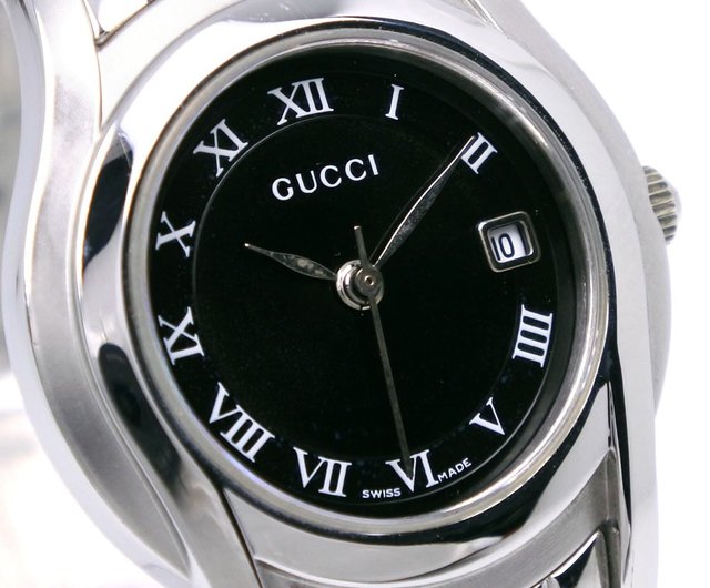GUCCI グッチ 5500L クオーツ SS ブラック文字盤　レディース GUCCI 【訳アリ品】グッチ Gクラス ラウンド 5500L ブラック文字