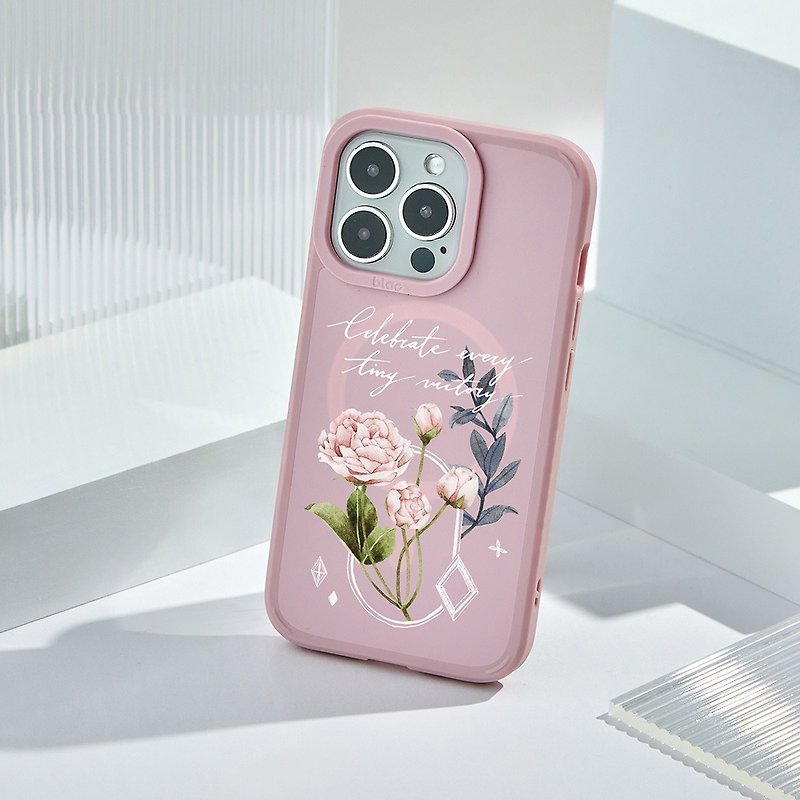 矽膠 手機殼/手機套 多色 - 樂意loidesign薔薇馬卡龍峽谷強悍MagSafe iPhone手機殼
