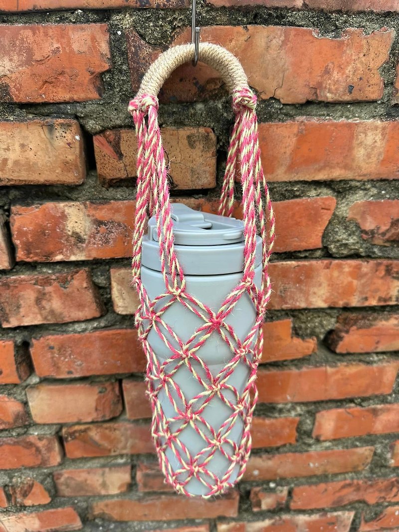 Handmade Linen drink bag - ถุงใส่กระติกนำ้ - ผ้าฝ้าย/ผ้าลินิน 