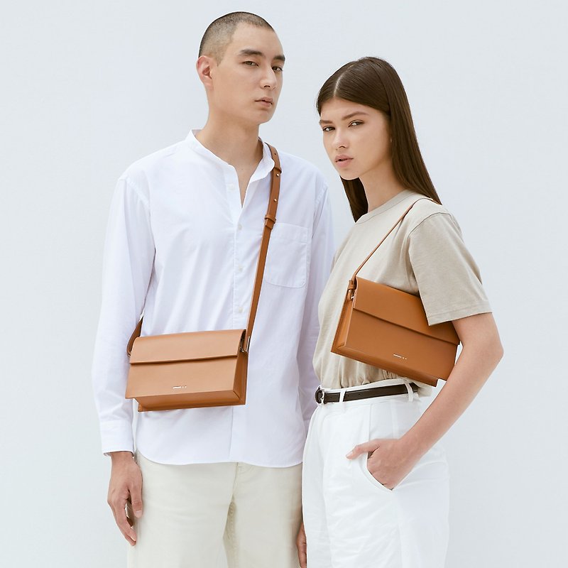 DA26 Arch – Brown (Minimal Leather Bag) 手提包 / 手提袋 - กระเป๋าถือ - หนังแท้ สีนำ้ตาล