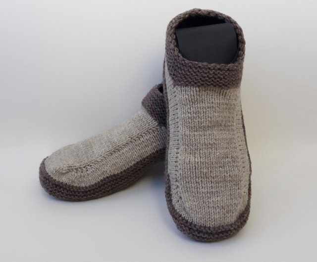 knitted slipper boots men