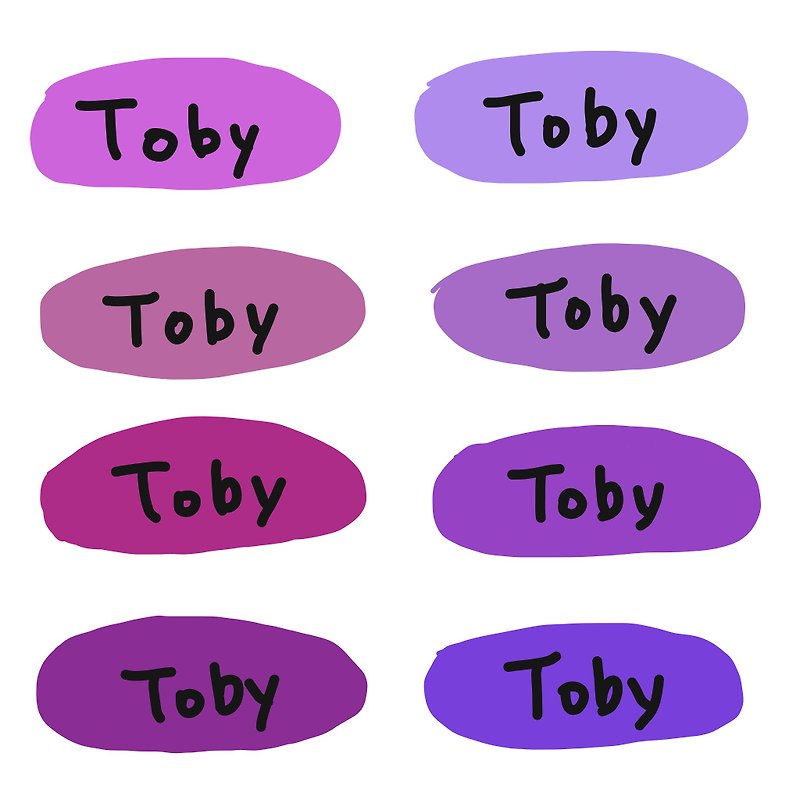 Your name stickers | 32 theme color name stickers