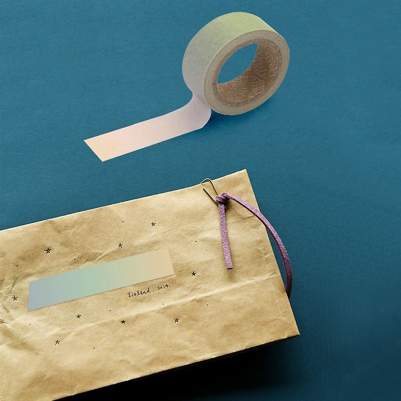 Single roll of paper tape - 154 laser gradient, E2D61359 - Washi Tape - Paper Multicolor