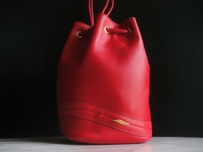 [Old Time OLD-TIME] Early second-hand old bags made in Italy ST Dupont bucket bag - กระเป๋าแมสเซนเจอร์ - วัสดุอื่นๆ หลากหลายสี