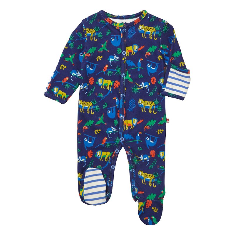100% organic cotton tropical rainforest baby bag fart clothes launched simultaneously in the UK - Onesies - Cotton & Hemp Blue