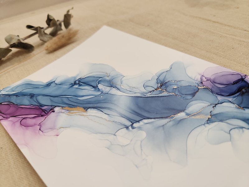 Alcohol ink painting x Hsinchu studio x Zhubei painting class x single class experience - Illustration, Painting & Calligraphy - Paper 