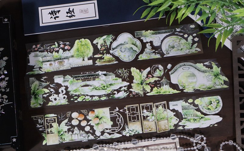 折風描夏 PET 紙膠帶 貝殼光 10米卷 - 紙膠帶/和紙/PET - 其他材質 多色