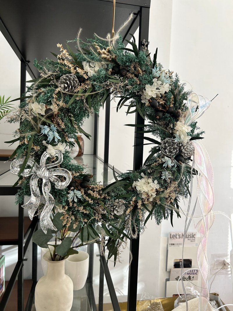 永生雪松聖誕花圈 - 乾花/永生花 - 植物．花 
