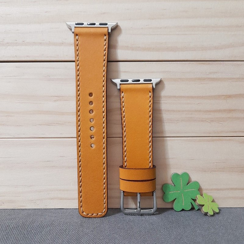 Apple Watch錶帶 / 黃駝色 / 手工錶帶 / 義大利頂級皮革 - 錶帶 - 真皮 