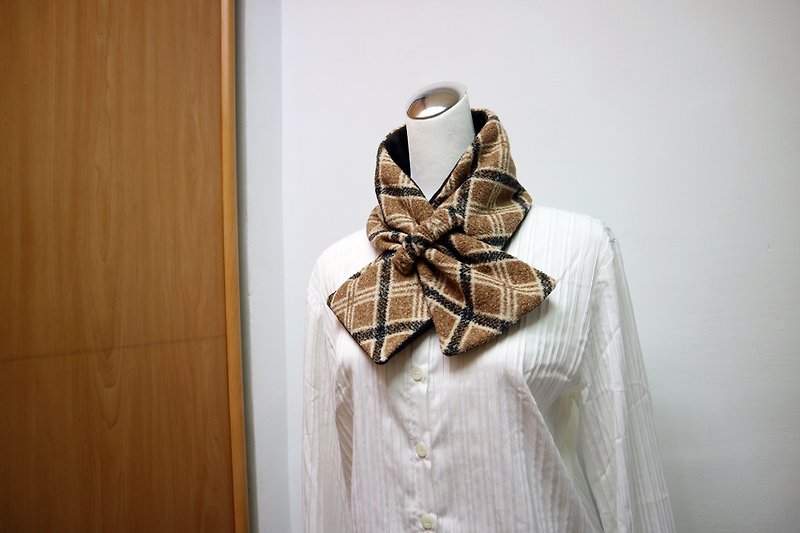 調節可能なショートスカーフ 大人と子供のためのスカーフ暖かいスカーフ両面ツートンカラー - マフラー・ストール - その他の素材 