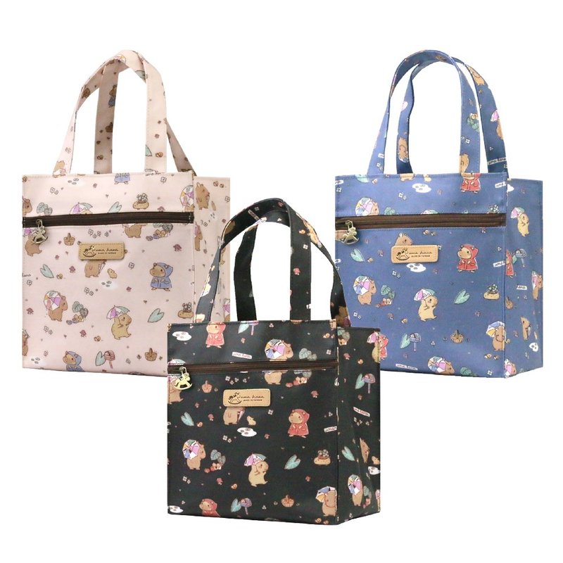 [Rainy Day Walk-Pu He Tote Bag] Universal waterproof portable lunch bag made in Taiwan - Handbags & Totes - Waterproof Material 