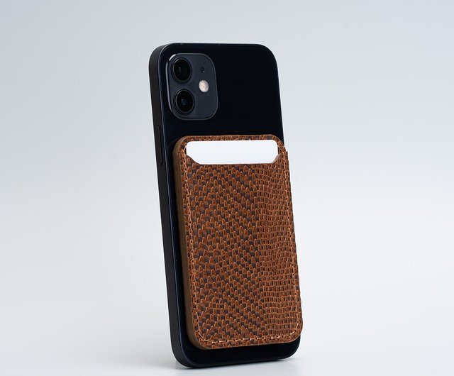 Genuine Leather iPhone Card Holder Case. iPhone 15 14 13 