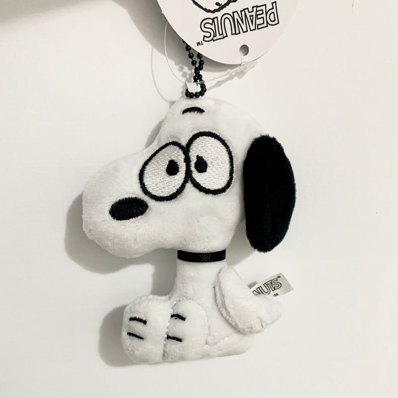 Woodstock snoopy 2D扁吊飾 史努比 小黃鳥 鑰匙圈吊飾 - 吊飾 - 聚酯纖維 白色