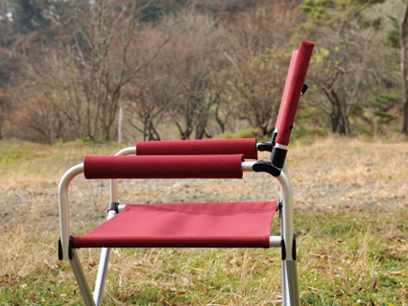 [Gift upon opening of the museum] Snow Peak Folding Chair - Wide Version Red - เก้าอี้โซฟา - โลหะ สีแดง