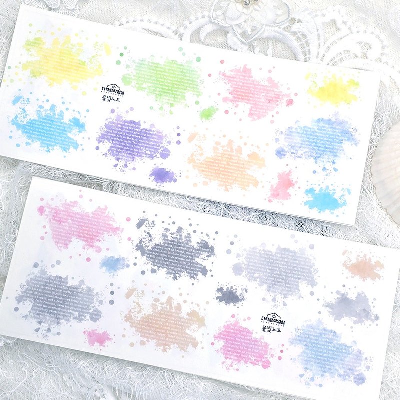 :Watery Note: Matte Transparent sticker - 貼紙 - 其他材質 
