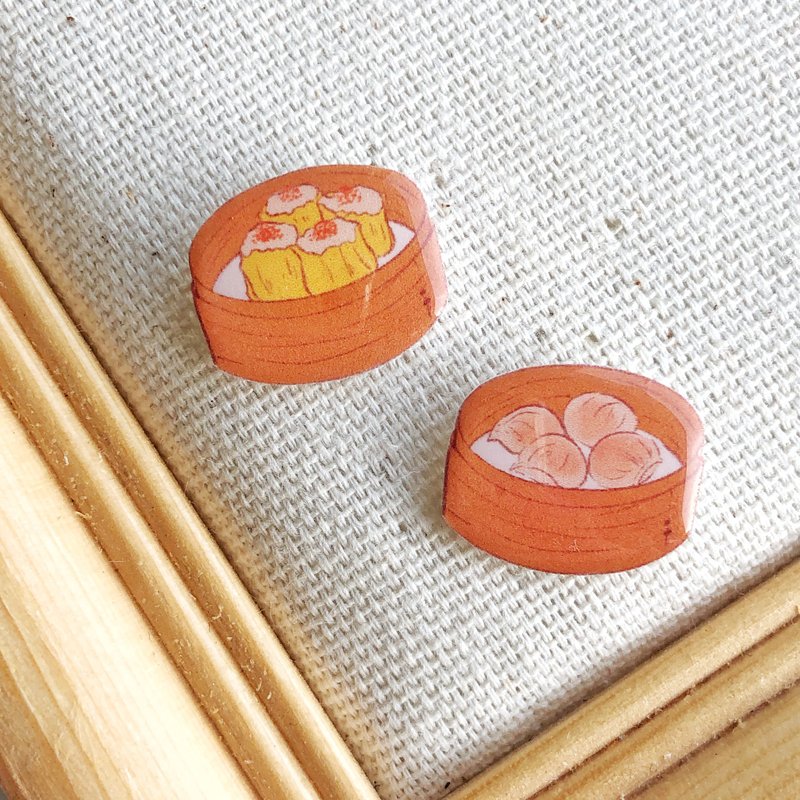 HKPaletteEarring - nostalgic snack (earrings) - Earrings & Clip-ons - Resin Brown