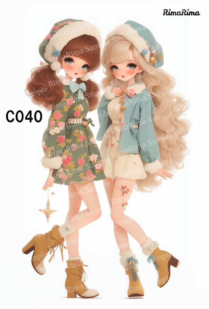 C040  オリジナルステッカー オリジナル人物ステッカー ステッカー シール りまりま  RimaRima - 貼紙 - 紙 