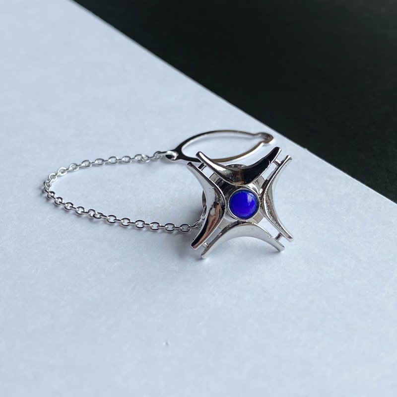 南十字星【サファイア Sapphire】七宝焼のタイタック ラペルピン 純銀胎七宝 - 領帶/領帶夾 - 其他材質 藍色
