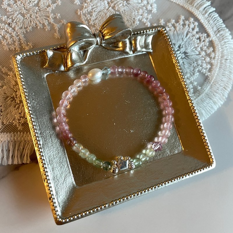 【Healthy Love and Relationship】Macaron Tourmaline Bracelet - Bracelets - Crystal 