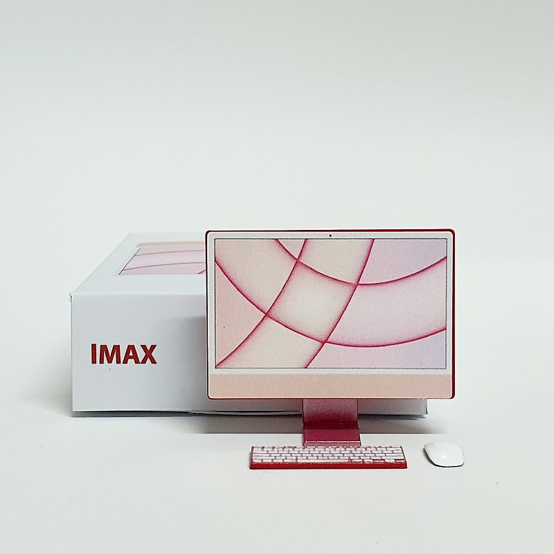iMac รุ่น 24 นิ้ว สี PINK โมเดล สเกล 1/12 - ของวางตกแต่ง - พลาสติก สีแดง