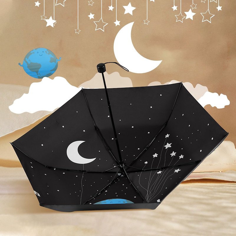 男の子軽量折りたたみ日焼け止め傘-BY3051ピックスターモーニング - 傘・雨具 - その他の素材 ブラック