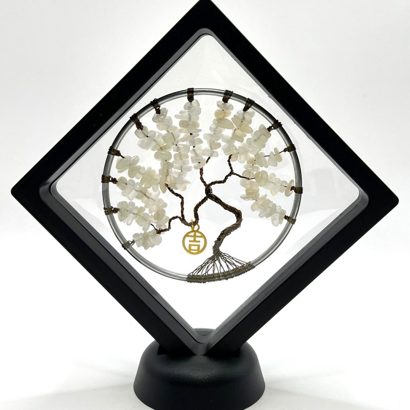 月下心願丨白月光石 水晶生命樹 擺飾/吊飾 - 其他 - 寶石 白色